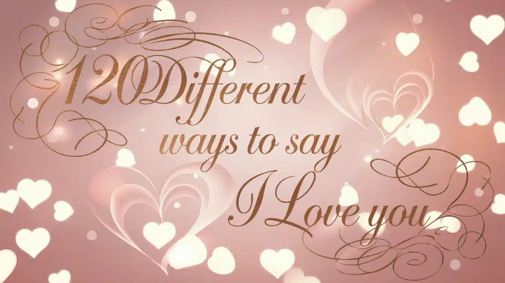 different ways to say i love you