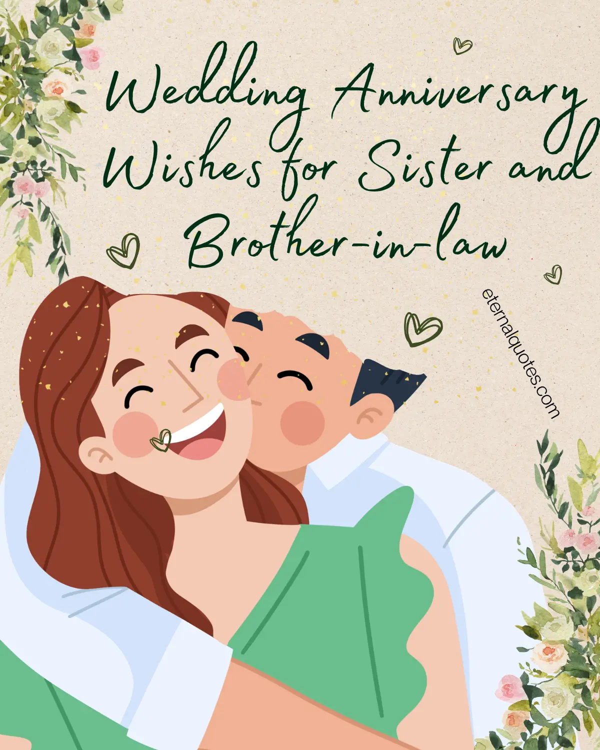 Wedding anniversary wishes for sister and brother-in-law with love and warm celebration