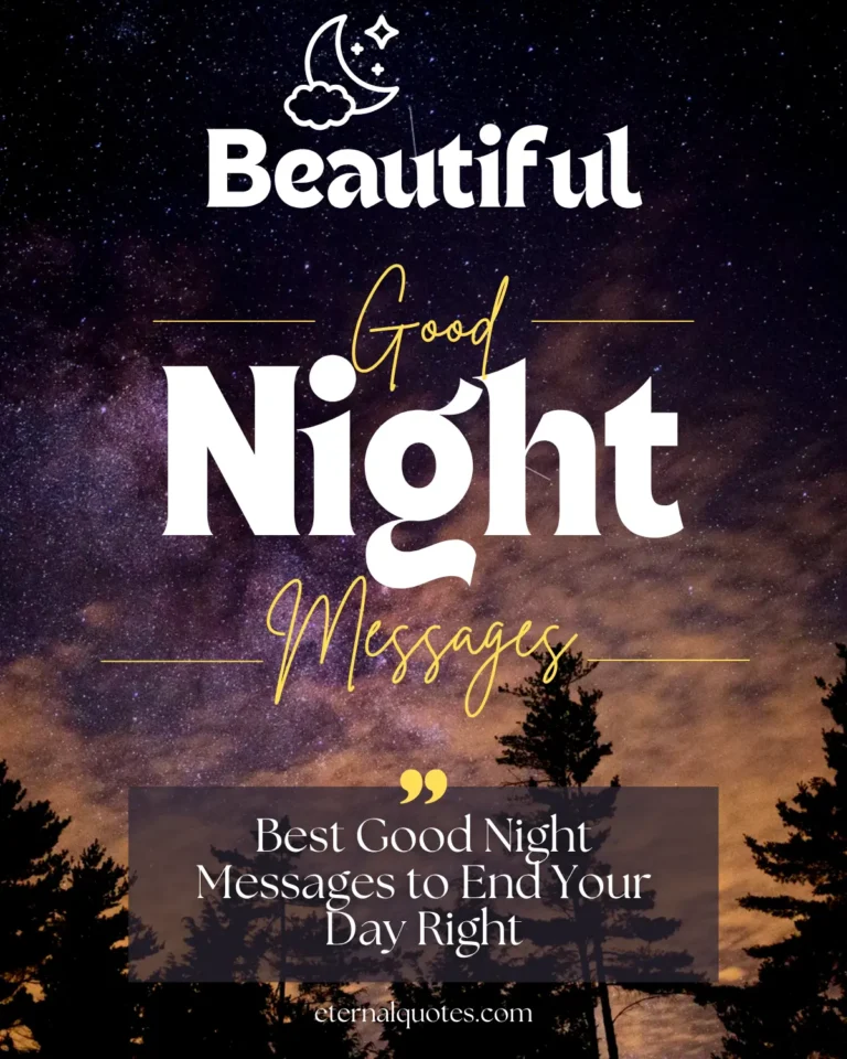 Beautiful good night messages with calm and loving vibes