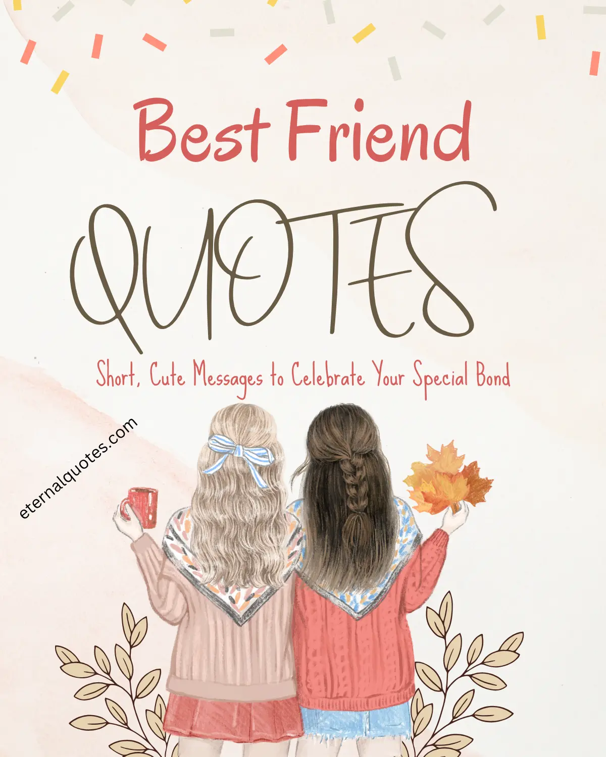 Best friend quotes short and cute with love and happy vibes