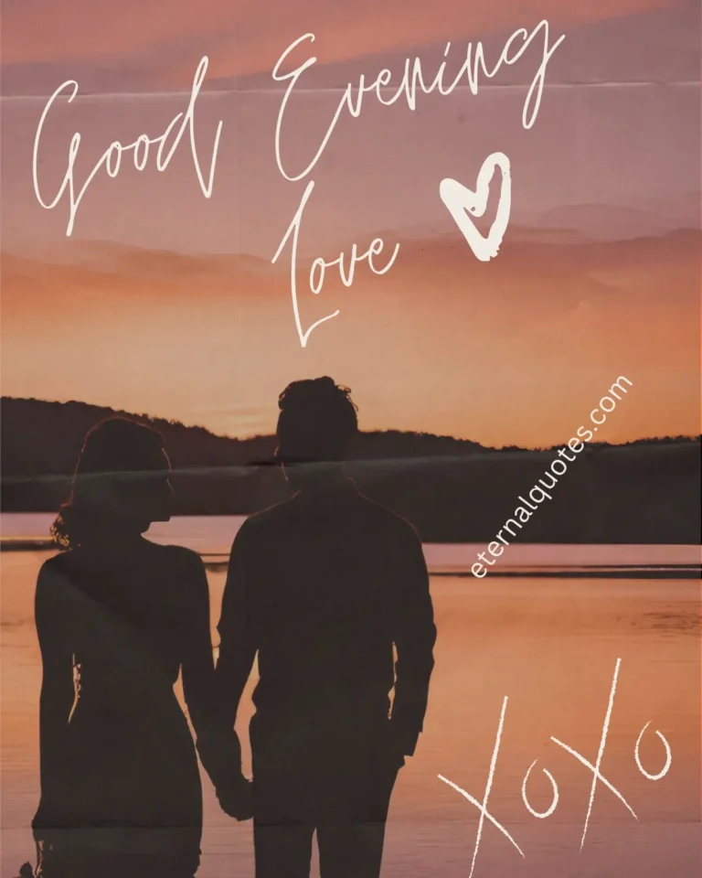 Good evening love messages with warmth and affection