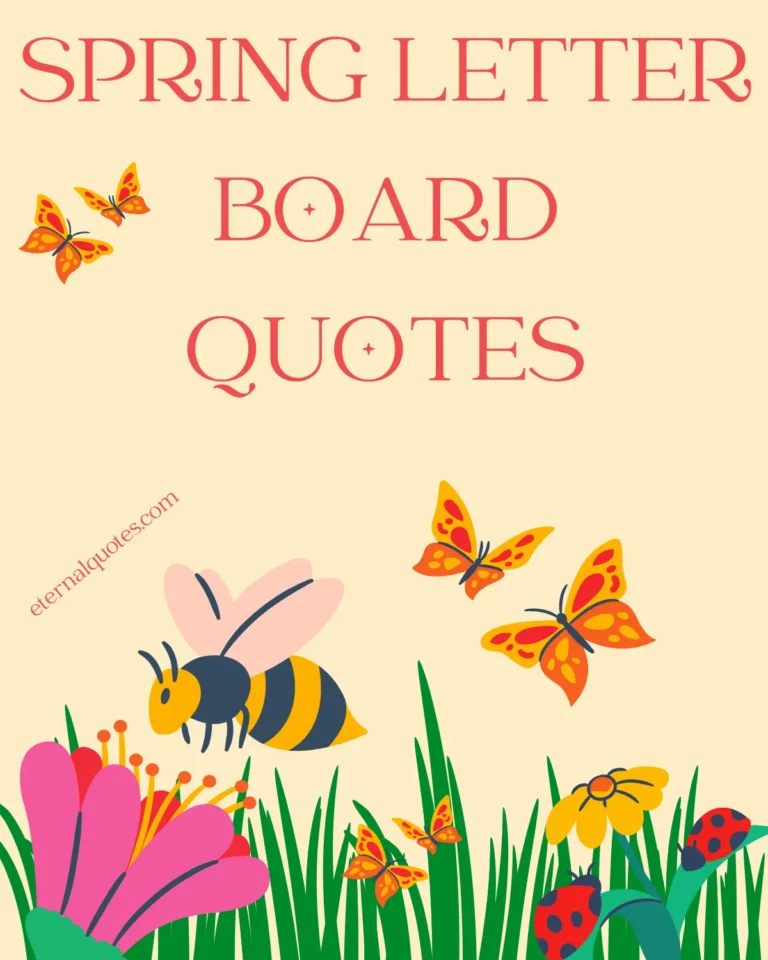 Spring letter board quotes with fresh and cheerful vibes
