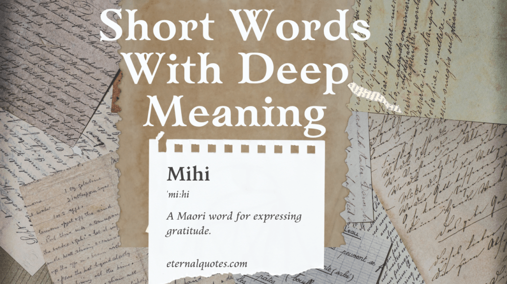 Short Words With Deep Meaning