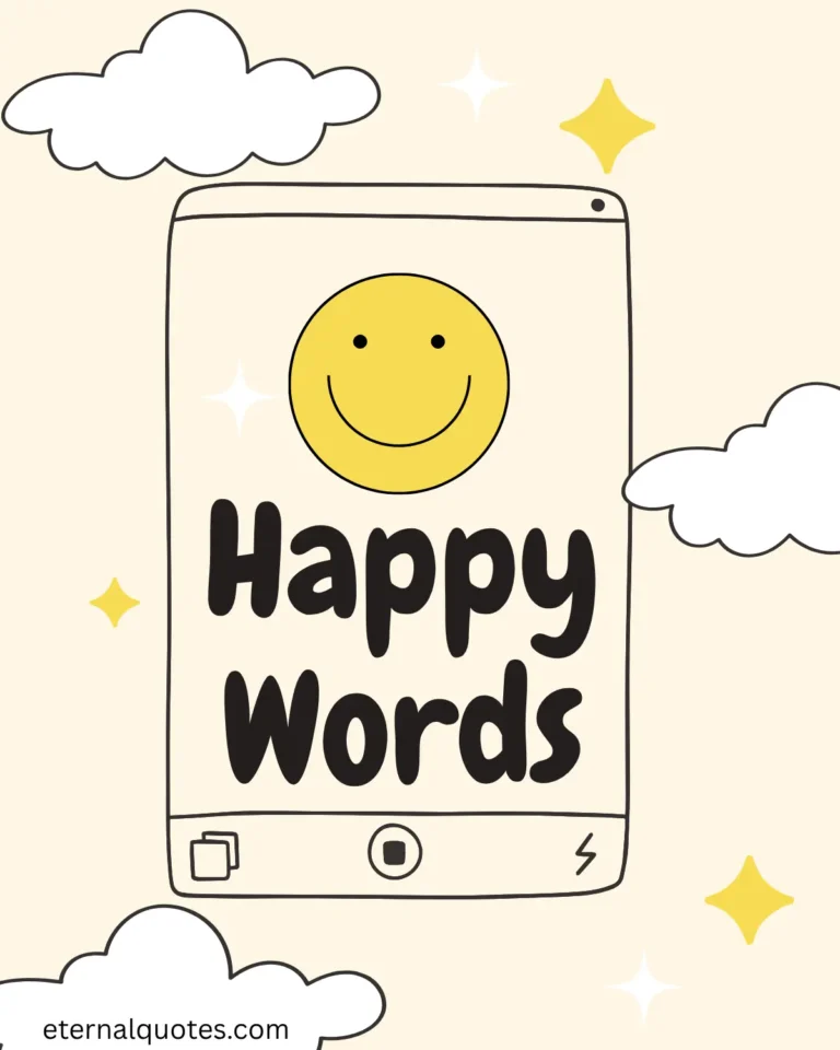Happy words about joy and positivity
