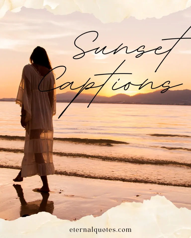 Sunset captions about golden hour and peaceful vibes