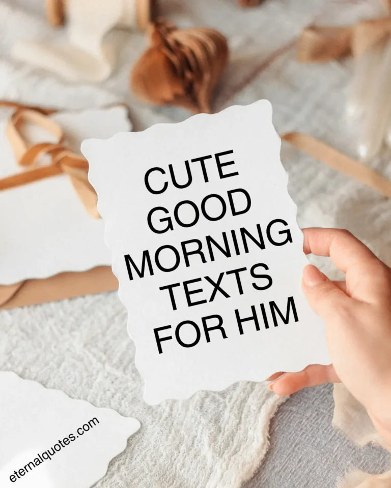 Cute good morning texts for him about love and affection