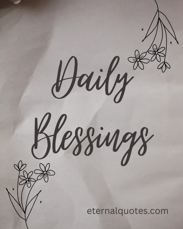 Daily blessings about gratitude and positivity